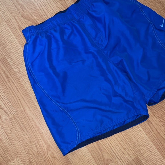 Nike Men’s Retro Royal Blue Mesh Lined Cargo Swim Trunks / Shorts Size Large - Picture 3 of 7